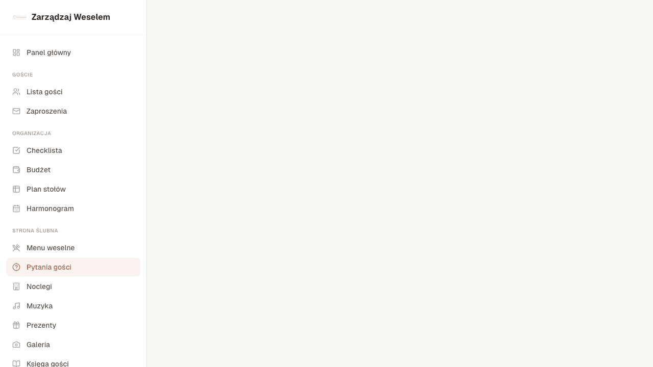 Zrzut ekranu modułu FAQ dla gości