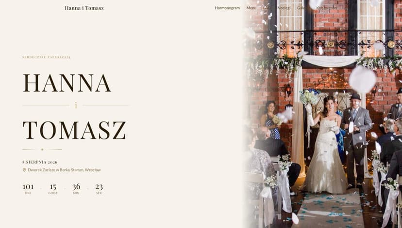 Zaproszenie ślubne — styl Vintage
